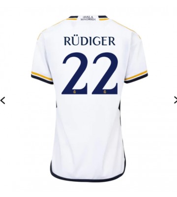 Real Madrid Antonio Rudiger #22 Hjemmebanetrøje Dame 2023-24 Kort ærmer